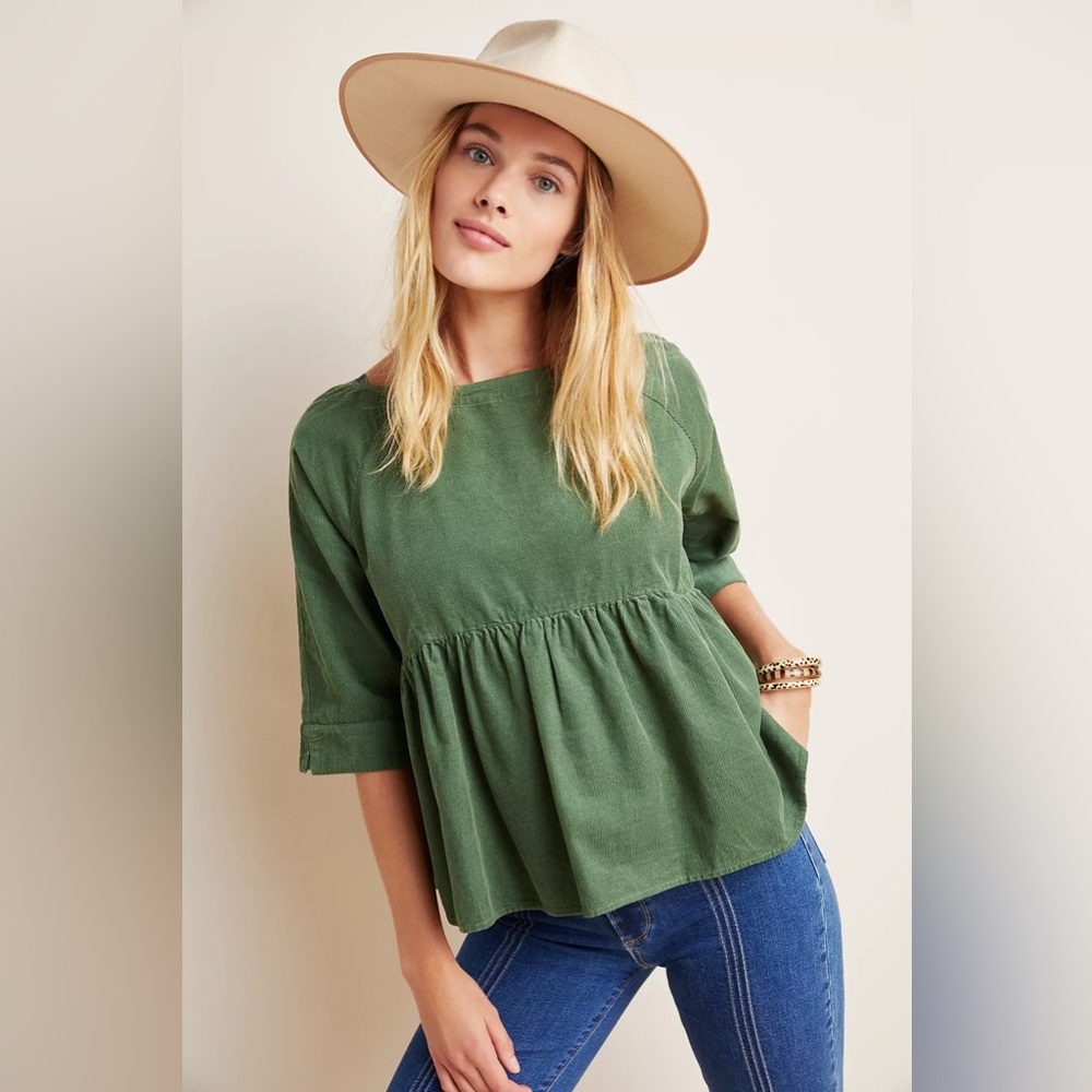 Anthropologie Maeve Maria Babydoll Blouse size Large